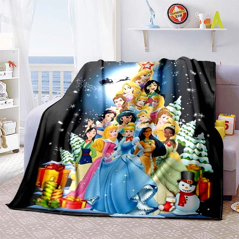 This exquisite 3D princess cartoon flannel blanket is suitable for beds, bedrooms, sofas, picnics, and can also be used as an ou
