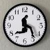 Cross-Border New Style Silent Wooden Wall Clock - Fashionable Merchant Briefcase Design