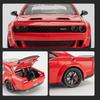 1:24 Challenger SRT Hellcat Toys Sports Cars Models Alloy Diecast Sound Light Police Car Doors Opened Vehicles Christmas Gifts