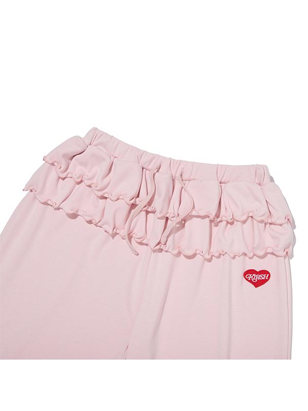Kirsh Mellow Modal Ruffle Layered Pajama Pants [Light Pink]