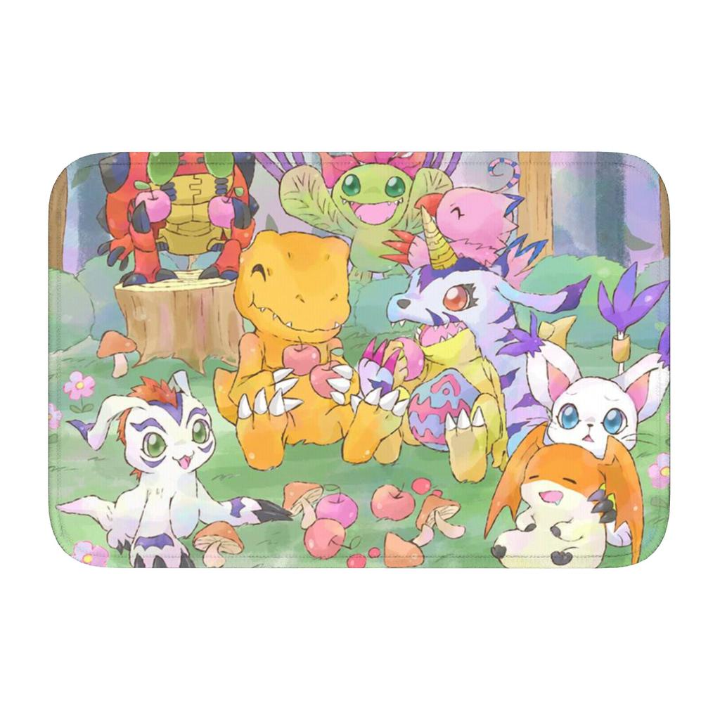 Digimons Adventure Anime Fußmatte Anti-Rutsch Bad Küche Willkommensmatte Toilettentür Boden Eingang Teppich Teppich Fußmatte