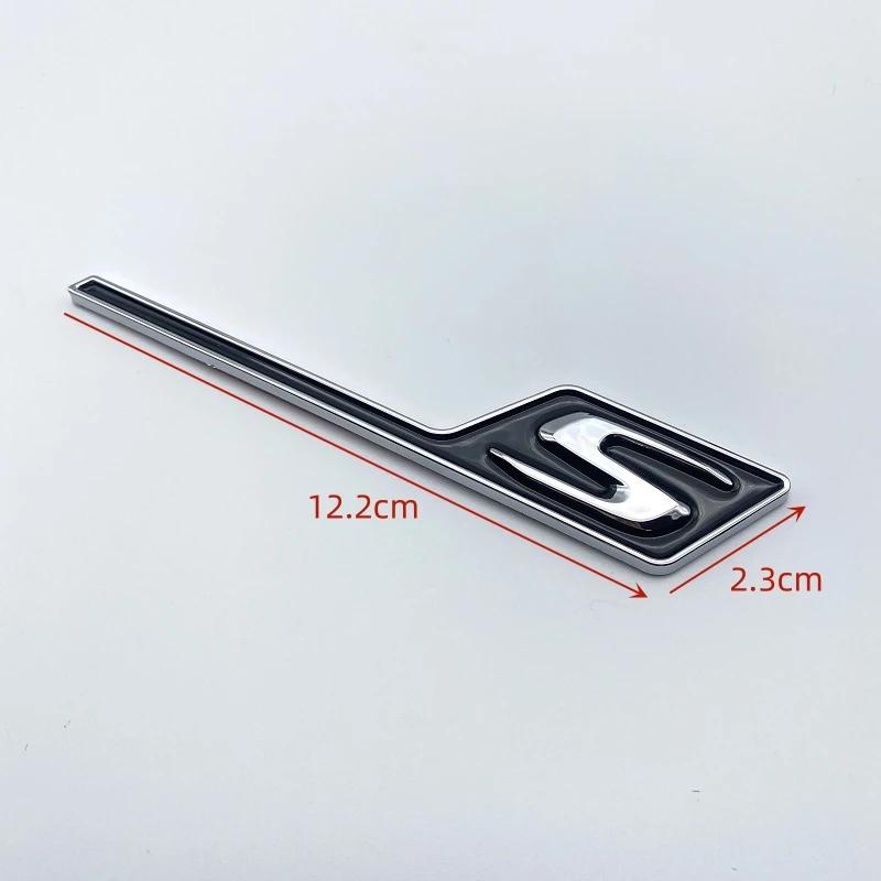ABS S Badge Emblem Car Trunk Stickers For S E63S C63S GLC63S GLE63S GLS63S GTS GT43S GTR GT53 GT50 CLA45S Silver Yellow Black