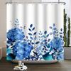 Flower Theme Bathroom Shower Curtain Fresh Sunflowers Roses Lilies Decoration Waterproof Bathroom Polyester Curtain With Hooks