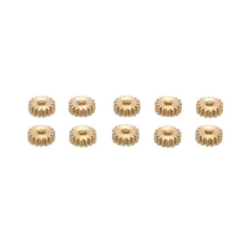 10PCS Modulus 0.2 Mini Brass Spur Gear 10T 12T 15T 20T 30T 40T Pinion Hole Dia.0.8/1/2mm Gears DIY RC Car Motor Shaft Connector