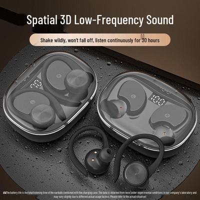2025 Wireless Sports Bluetooth Earphones, Over-Ear, Sweatproof, LED Display, Stereo Sound 5.4.