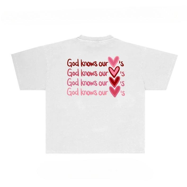 

Love Graphic Print Autumn Pure Cotton Men s and Women s T-shirt Short Sleeve Street Fashion Trend Clothing Kawaii 4XL