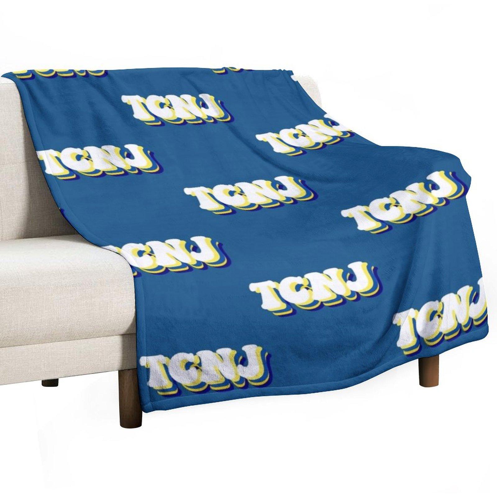 TCNJ Throw Blanket Hairys Multi-Purpose Plaid Personalized Gift Blankets 30x40in