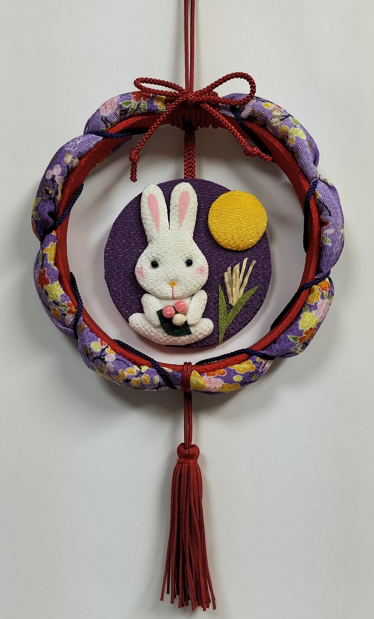 

Takara Chirimen Craft Happy Full Moon Rabbit Pukupuku Wreath Kit