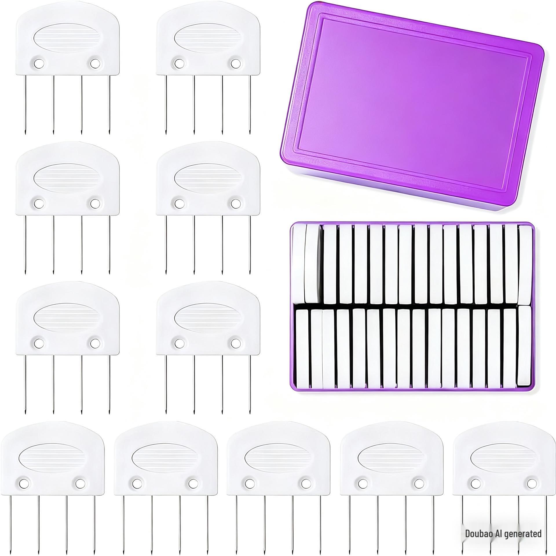 

32 Т-образные булавки из нержавеющей стали для блокировки свитеров и вязания белый