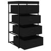 VidaXL Étagère de rangement avec 4 paniers en tissu Acier Noir