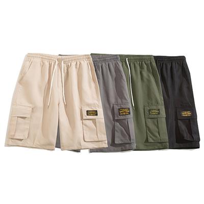 Men's Summer Cargo Shorts Loose Casual Multi-Pocket Drawstring Men's Jogging Cargo Shorts