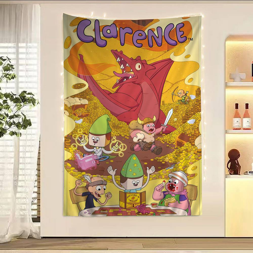 Jmg Household Supplies Unisex Cartoon C-Clarence Tv Diy Wall Tapestry For Living Room Home Dorm Decor Wall Art Decor