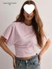Koreansk-stil Dame Sommer Rund Hals Kort Ærme Løstsiddende T-shirt