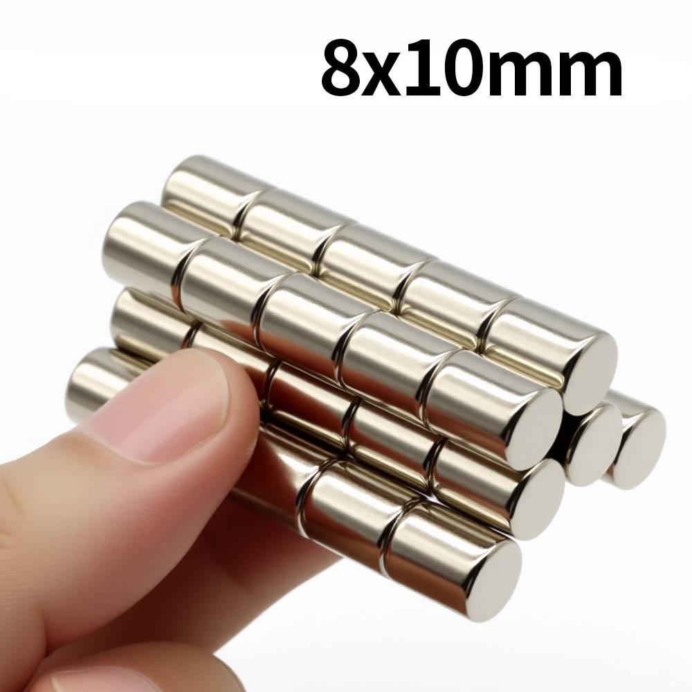 8x10mm Super Strong Neodymium Magnet N35 NdfeB Permanent Magnetic imanes Round Powerful Magnets Refrigerator Magnet