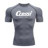 Camiseta de protección solar para surf de hombre, traje de buceo, protección contra erupciones, traje de baño, manga corta ajustada, natación, flotante, protección UV, traje de buceo