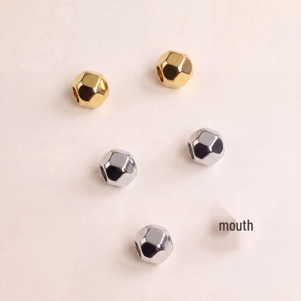 Popular S925 Sterling Silver Faceted Disco Beads for DIY Bracelets
