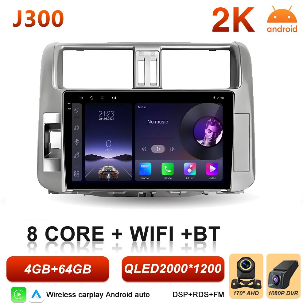 Android 16 Car Radio For Toyota Land Cruiser Prado 150 2009 2010 2011 2012 2013 Carplay Video Multimedia Player BT Stereo Screen