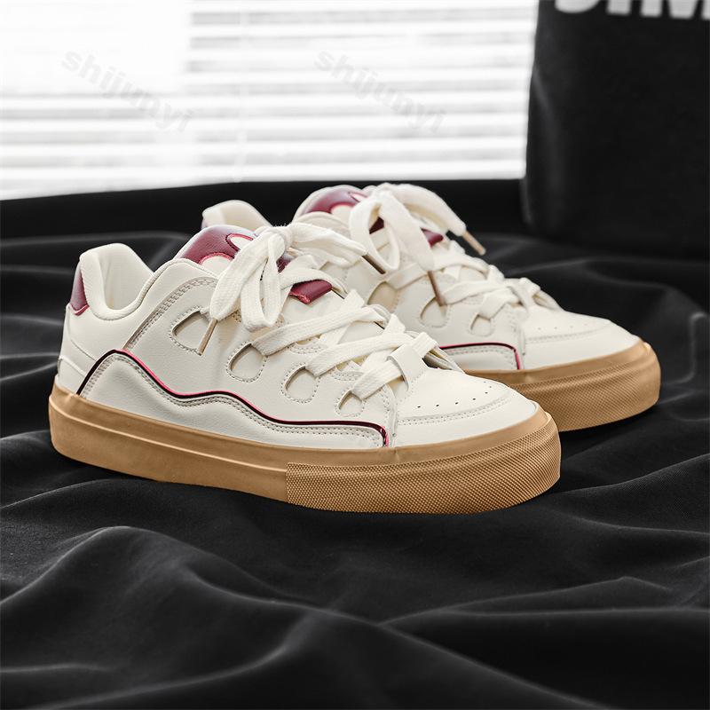 

Мода 2025 Весна Новые Мужские Спортивные Повседневные Туфли Модный Тренд Низкий Вырез Удобная Обувь Универсальные Кроссовки с Неглубоким Вырезом и Цветными Блоками 39 бежевый