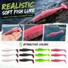 3-Pack Floating T-Tail Soft Fishing 10cm - High Elasticity Soft Plastic Worm for Fishing