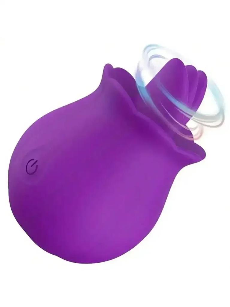 Zungenlecken Rose Blume Vibrator Erwachsene Sexspielzeuge Nippel Klitoris Orgasmus Masturbation Leckvibratoren Frauen G-Punkt Massagegerät