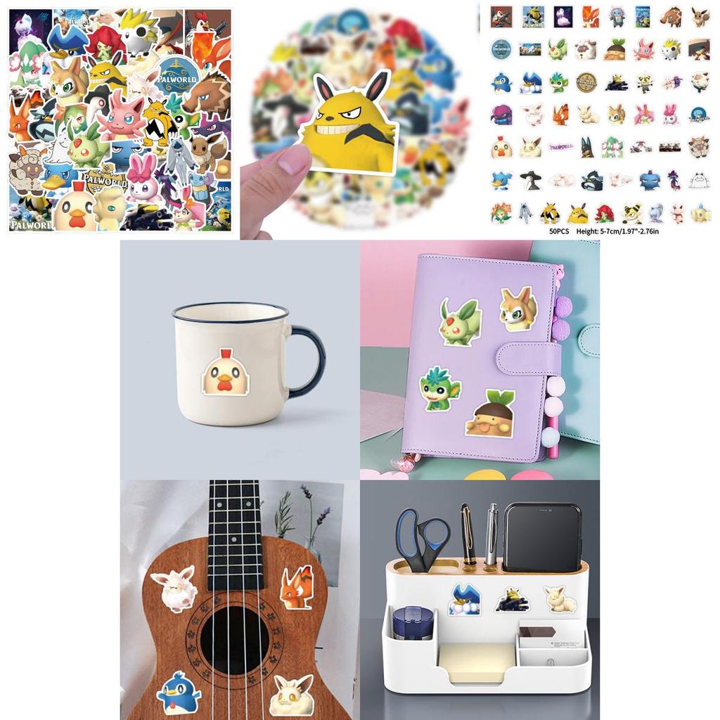 Palworld Cartoon Fantasy Creature Paru Game Stickers Cute Style Waterproof