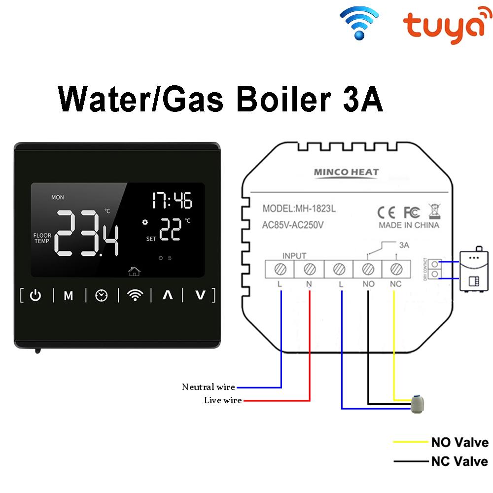 Thermostat TuYa Smart WiFi Thermostat Water/Electric floor Heating Water/Gas Boiler Temperature Controller for Alexa Google Home