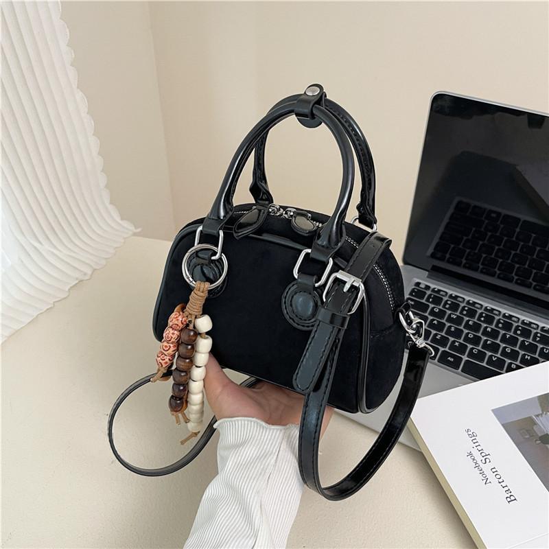 IELGY Ladies Messenger Bag Frosted Suede Handbag Retro Pillow Bag No Pendant