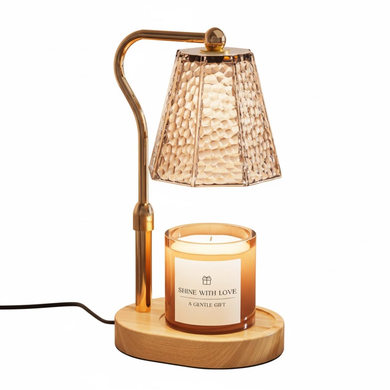Melting Wax Lamp Aromatherapy Lamp Fireless Log Glass Bedside Lamp Regular Candle Melting Lamp Bedside Table Lamp MZ-226