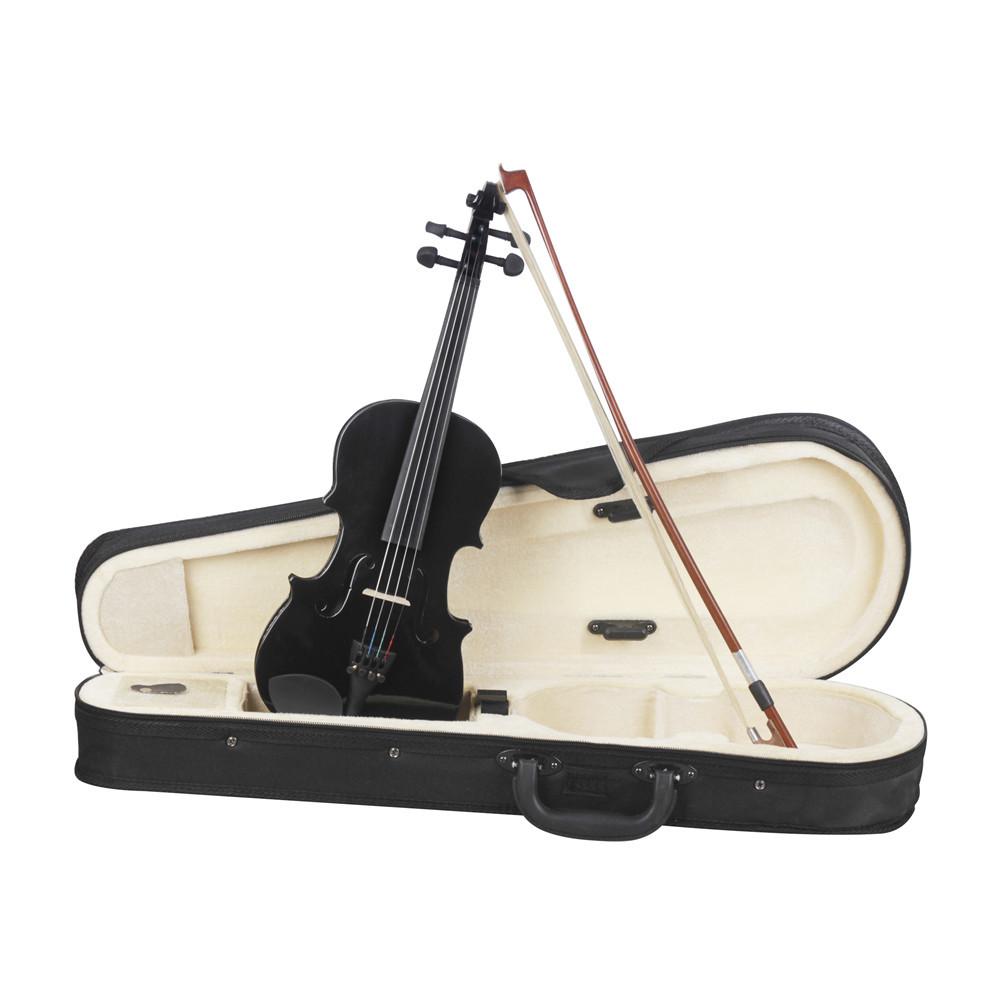1/8 Violin Student Wood Violin Fiddle Exerciser Set with Storage Case Rosin Bow Gift for Kids Children Musical Lover