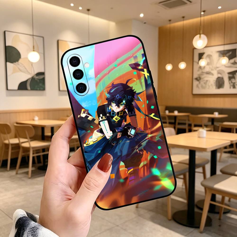 G-Genshin I-Impact Kinich Game Gift Phone Case For Samsung Galaxy A73,A72,A71,A70,A53,A52,A51,Soft Silicone Black Cover
