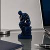 Abstract Thinker Ornament 3D Printed Matte White Sculpture Living Room Sculpture for Desktop