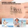 50pc Box Fishing Connector Pins 4#-12# Bearing Swivel Snap Hooks Lure Accessories