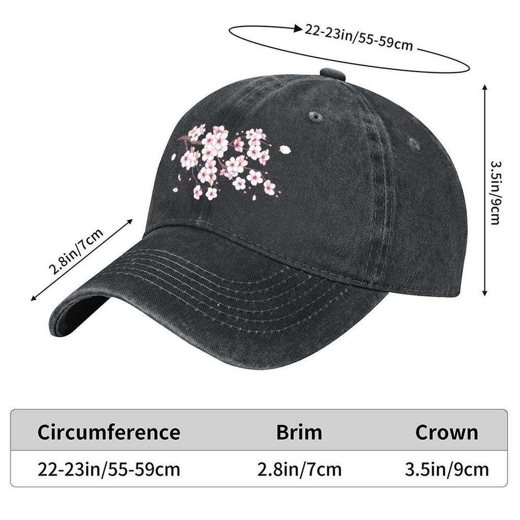 2026 Falling White Sakura Cherry Blossom Baseball Cap Beach Hiking Hat Luxury Man Cap Sun Cap Boy Child Women's