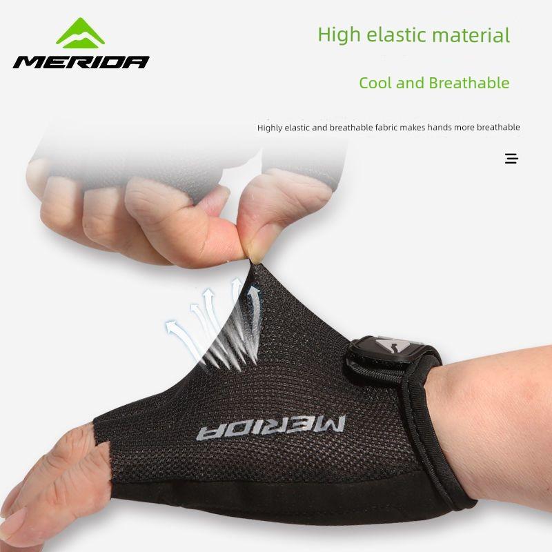 Merida Genuine Cycling Sports Half-Finger Gloves Shock-Absorbing Mountain Road Bike Short-Finger Cycling Gloves