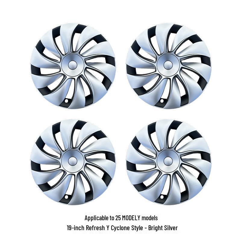 Tesla Model Y 19-Inch Cyclone Style Hub Cap - Wheel Modification Accessory