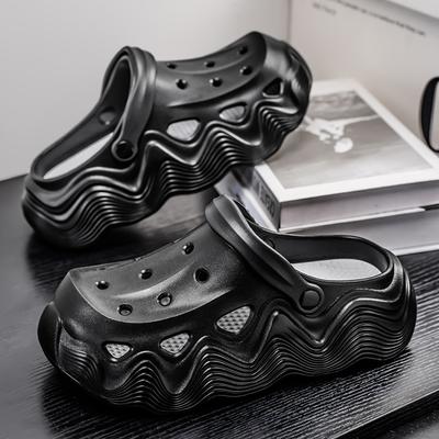 Fashion Men's Summer Outer Wear Thick Bottomed Step-Up Sandals Garden Shoes Beach Coolers Women's EVA Outsole Holiday Footwear