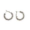 Diamond-Set Super Flash Crystal Earrings, Simple Temperament, Light Luxury Fashion, Versatile Ear Buckles, Niche High-End Earrings, Women