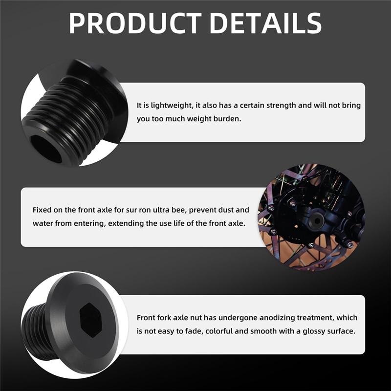 Ac29-Front Fork Axle Nut For Surron Ultra Bee Front Wheel Axle Nuts Screws Dirt Bike Parts