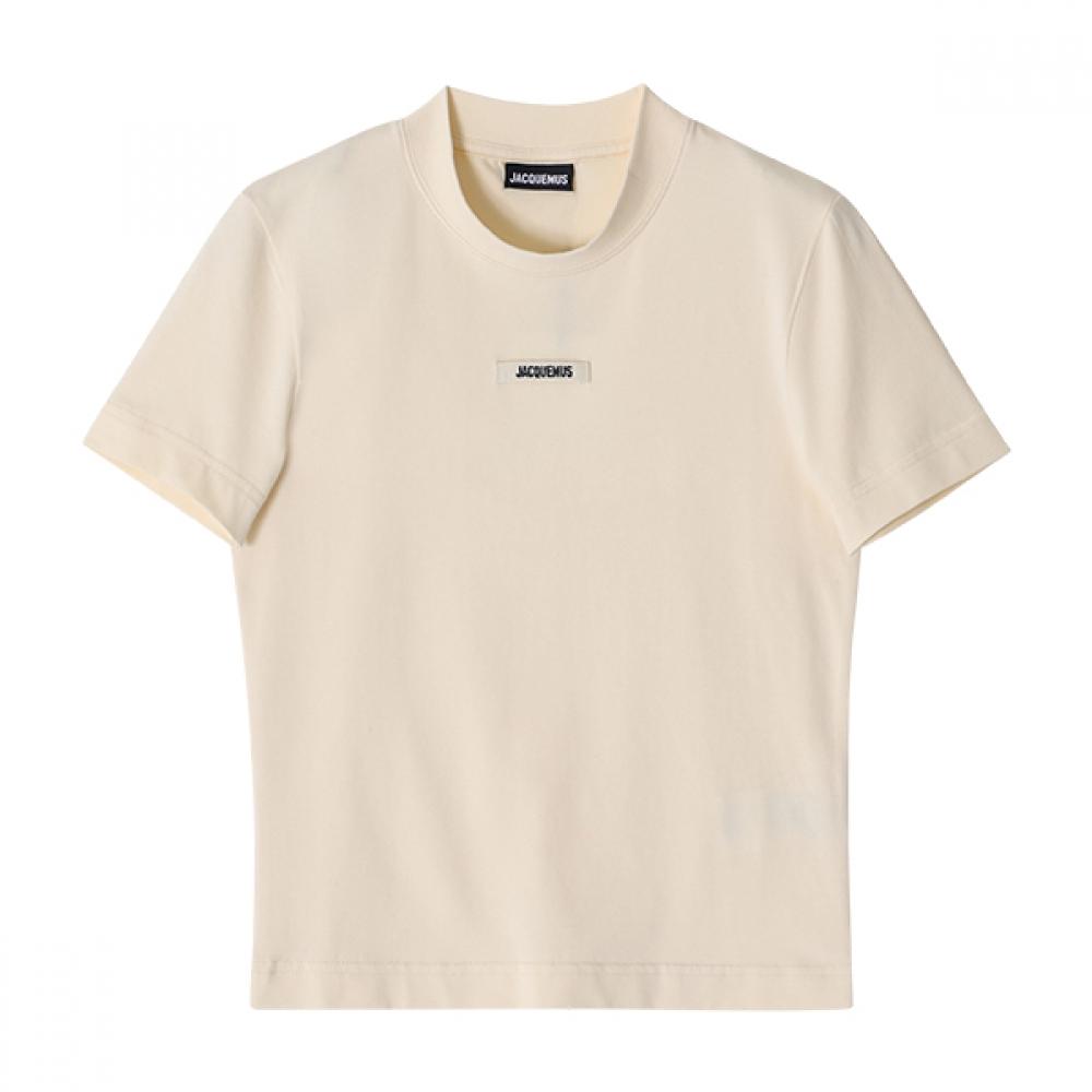 

JacquemuS 241jS133 2031 130 Le GloSS Grain groSGrain Логотип Жіноча S Коротка футболка з коротким рукавом 241JS133-2031 130 (XXS)
