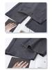 Women's Gray Wide-Leg Suit Pants: 2025 Spring/Summer Draping Straight-Leg Loose Trousers