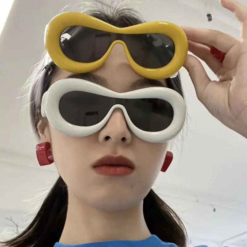 New Oval Sunglasses for Men Women Fashion Retro Brand Design Candy Color Shades Eyewear Sun Glasses