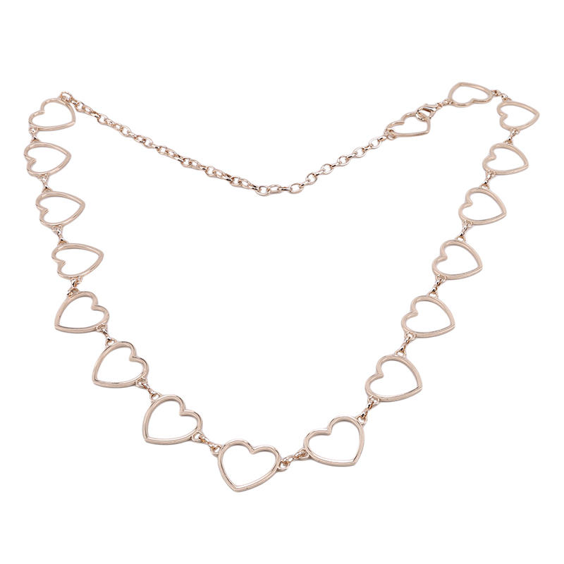 Gold Metal Belt Fashion Women's Silver Waist Chain Women's Heart Chain Belt Dress Accessories
