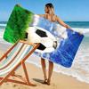 Soccer Art Print Beach Towel, Large Soft Quick Dry Towel for Beach Camping Swimming