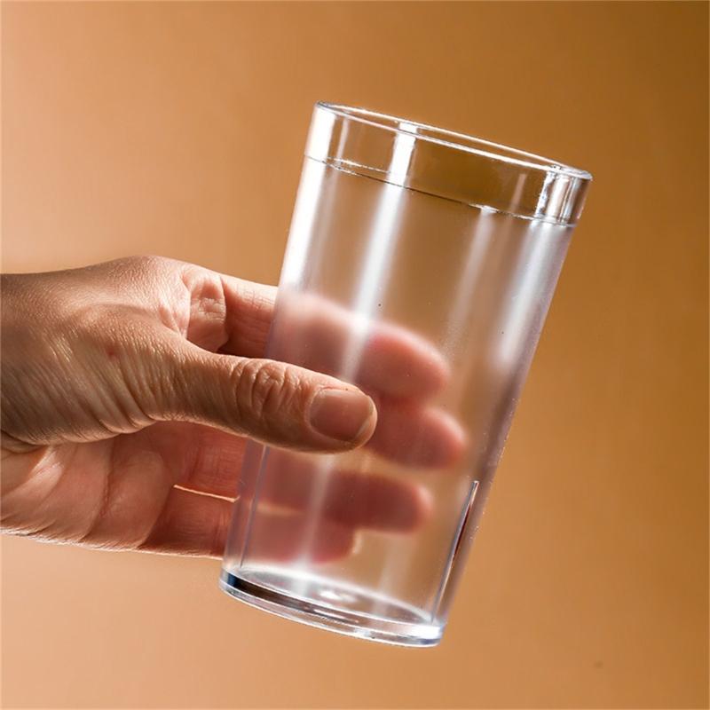 Set of 10 Plastic Tumblers Set Water Cups Stackable Designs Everyday Use Water Glasses PVC Texture for Daily Party Use
