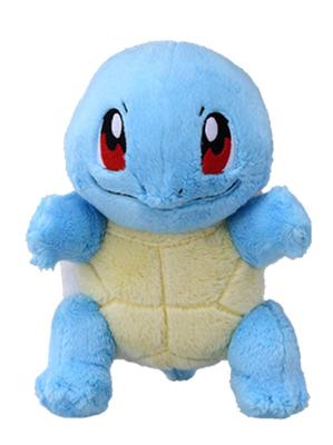 Pokemon-Plüschtier Schiggy, Höhe ca. 21 cm.