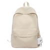 Solid Color Backpack Women's Large Capacity College Style Backpack Student Schoolbag