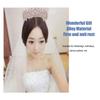 Women Wedding Crown Bride Alloy Rhinestone Crown Hair Accessories for Prom Costume Party Pink and Gold