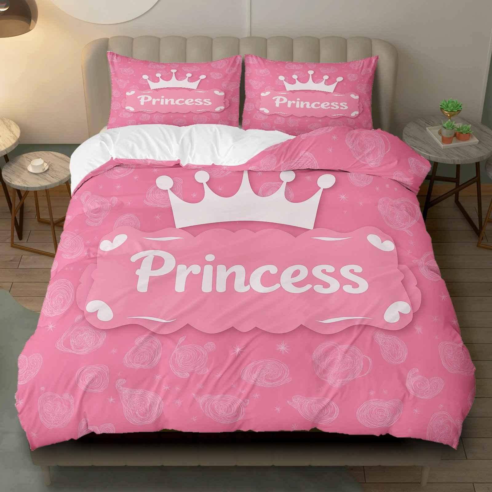 

Princess Bedding Set, Elsa, Bear, Duvet Cover, Queen with Pillowcase, 3D, Children s Bedding Set 135x200cm