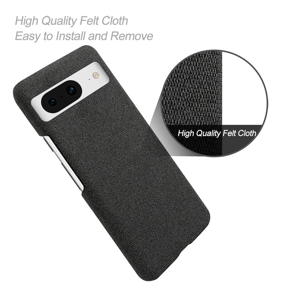 For Google Pixel 8 Case Solid Color Cloth Texture Hard PC Protective Phone Cover
