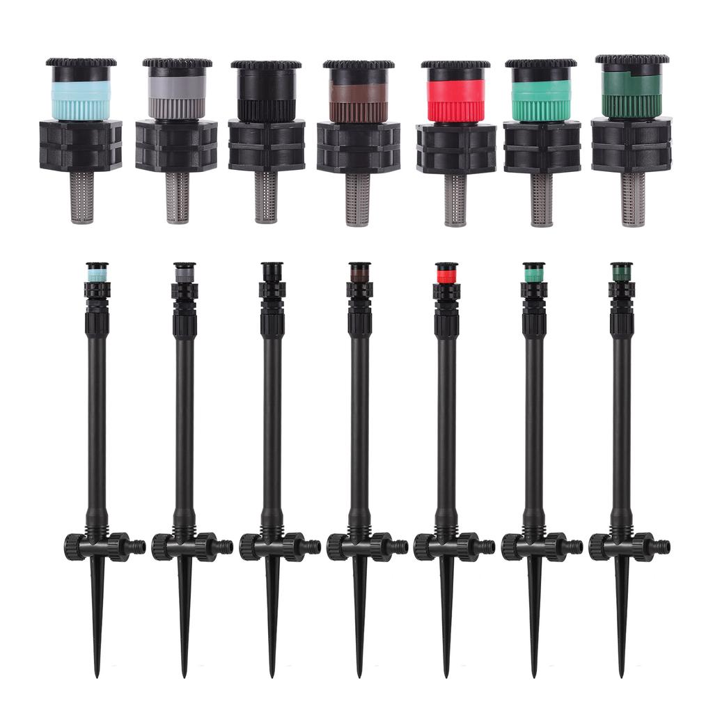 Garden Pop-up Watering Sprinkler 0~360 Degree Adjustable Scattering Nozzle 1/2" Thread Bracket Farm Lawn Crops Irrigation Tools